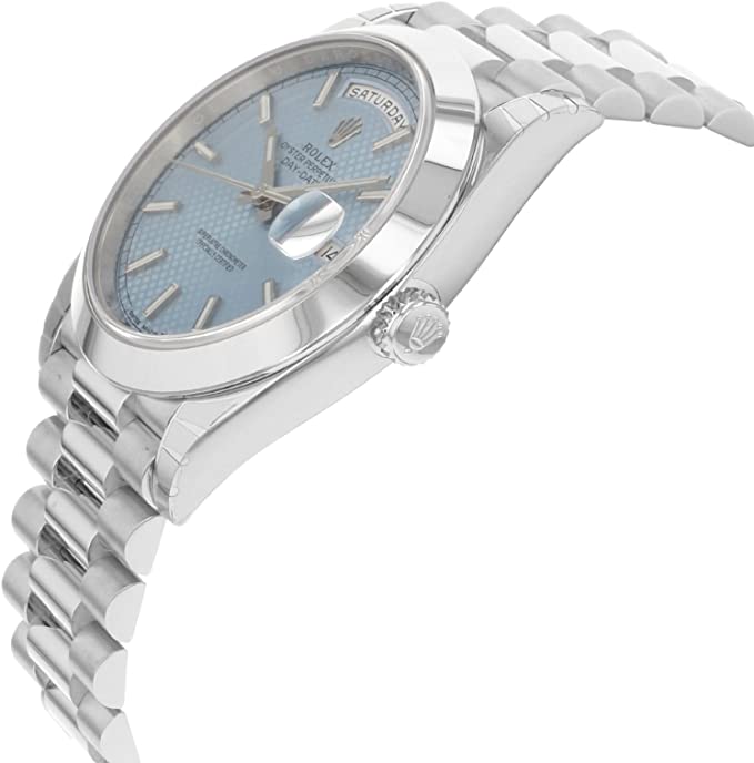 Rolex Day-Date 228206 Mens Blue Dial 40mm Silver Strap Automatic Watch - Image 2
