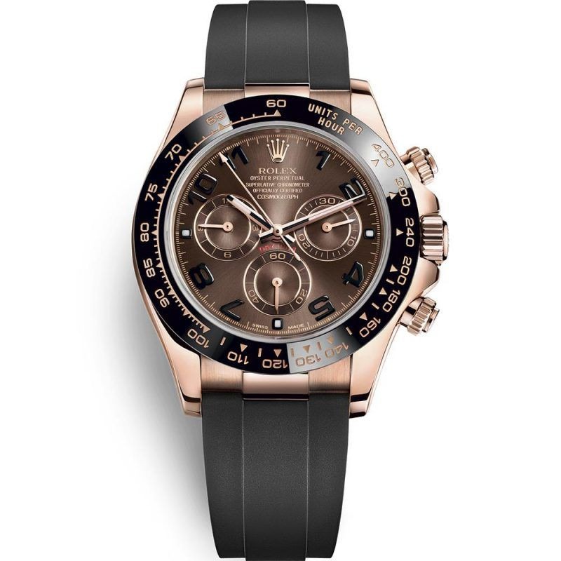 Rolex Daytona 116515LN Men 40mm Coffee Color Dial Black Rubber Replica Watch