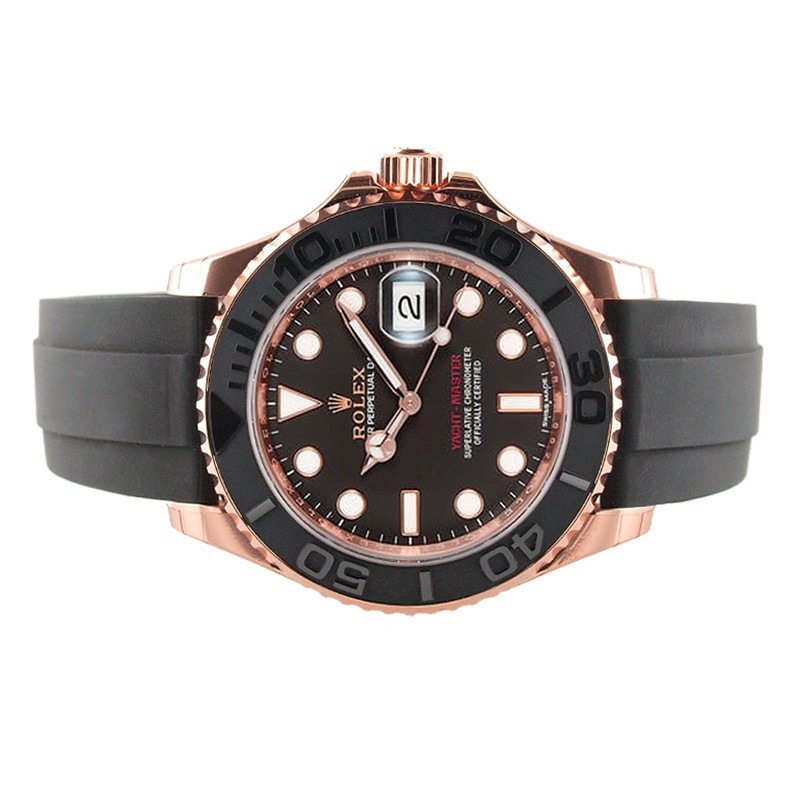 Rolex Yacht-Master 116655 Men 40mm Black Dial Rubber Replica Watch - Image 2