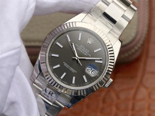 Rolex Datejust 126334 41mm Men Gray Dial Silver Steel Replica Watch - Image 3