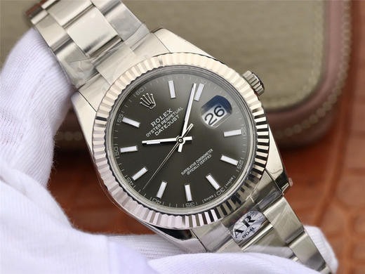 Rolex Datejust 126334 41mm Men Gray Dial Silver Steel Replica Watch - Image 4