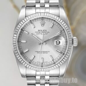 Rolex Datejust Men's 116234SSJ Silver Dial Bracelet 36MM