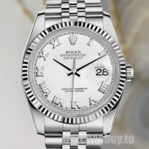 Rolex Datejust Men's 116234WRJ White Dial Silver-tone Automatic