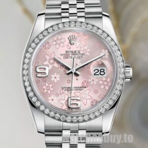Rolex Datejust 116244PFAJ Men's Pink Floral Dial 36mm