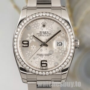 Rolex Datejust Men's 116244SFAO Silver-tone Oysterlock 36mm
