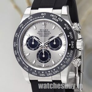 Rolex Daytona 116519LN Men's Rubber Band Silver-tone Automatic 40MM