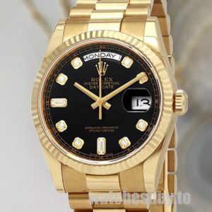 Rolex Day-Date Men's 118238BKDP Yellow Gold-tone Black Dial Automatic