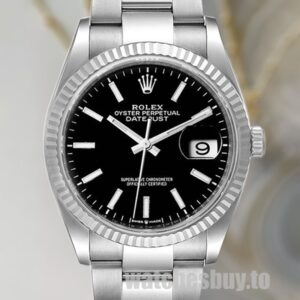 Rolex Datejust 126234BKSO Men's Automatic Oysterlock Black Dial