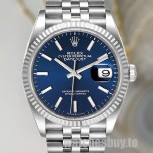 Rolex Datejust 126234BLSJ Men's 36mm Bracelet Blue Dial