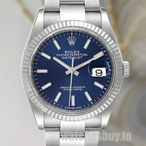 Rolex Datejust 126234BLSO Men's Automatic Oysterlock Blue Dial