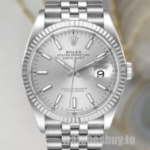 Rolex Datejust 126234SSJ Men's Silver Dial Silver-tone Automatic