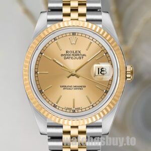 Rolex Datejust 36 16233CSJ Men's Bracelet 36mm Gold Dial
