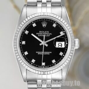Rolex Datejust 16234BKDJ Men's Black Dial Bracelet