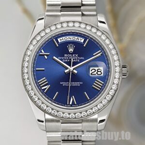 Rolex Day-Date 228349BLRP Men's Blue Dial Bracelet 40mm