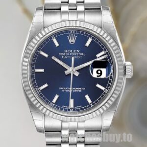 Rolex Datejust 36mm 116234BLSJ Men's Silver-tone Stainless Steel