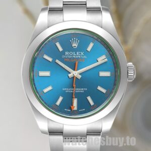 Rolex Milgauss 40mm Men's m116400gv-0002 Oyster Bracelet Blue Dial