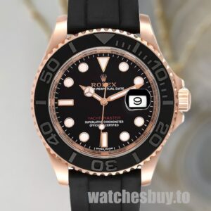 Rolex Yacht-master 40mm Men's 116655BKSR Rose Gold-tone Black Dial