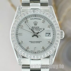 Rolex Day-date 36mm m118389-0008 Men's Diamond Bezel