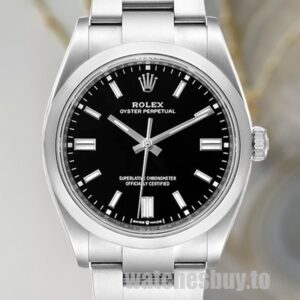 Rolex Oyster Perpetual m126000-0002 36mm Unisex Black Dial Automatic
