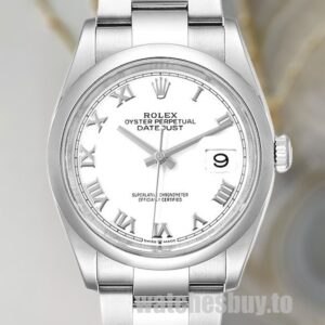 Rolex Datejust m126200-0008 Men's 36mm White Dial Stainless Steel