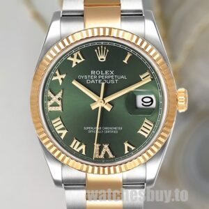 Rolex Datejust m126233-0026 Men's 36mm Green Dial