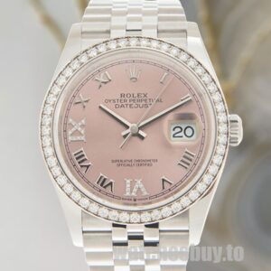 Rolex Datejust Ladies m126284rbr-0023 36mm Pink Dial Watch
