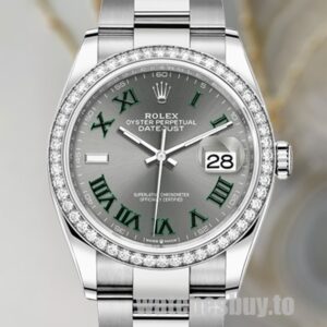 Rolex Datejust Ladies 36mm m126284rbr-0038 Gray Dial Watch