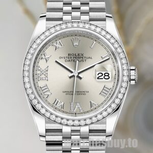 Rolex Datejust m126284rbr-0021 36mm Ladies Silver-tone Jubilee Bracelet