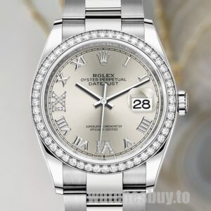 Rolex Datejust m126284rbr-0022 36mm Ladies Silver Dial Automatic