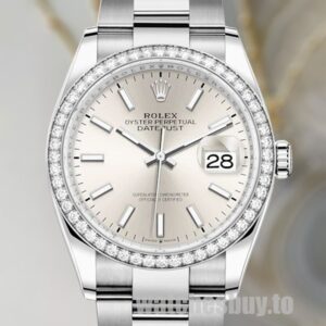 Rolex Datejust m126284rbr-0006 Ladies 36mm Silver-tone