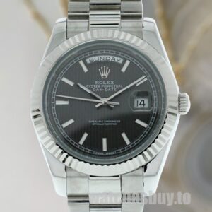 Rolex Day-date 40mm 228239BKSP Men's Stainless Steel Silver-tone