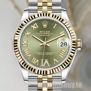 Rolex Datejust m278273-0016 31mm Ladies Automatic Green Dial