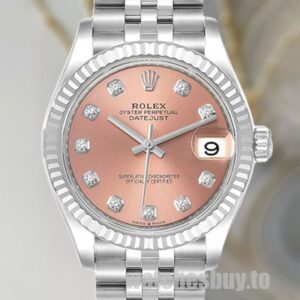 Rolex Datejust m278274-0032 Ladies 31mm Pink Dial Jubilee Bracelet