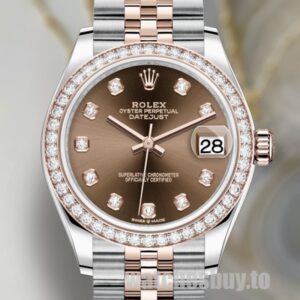 Rolex Datejust m278381rbr-0028 Ladies 31mm Chocolate Dial Jubilee Bracelet