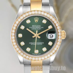 Rolex Datejust m278383rbr-0029 Ladies 31mm Green Dial Automatic
