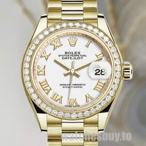 Rolex Datejust Ladies m279138rbr-0031 28mm White Dial Automatic
