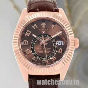Rolex Sky-dweller 326135-L 42mm Men's Leather Strap