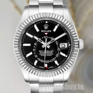 Rolex Sky-dweller 42mm Men's m326934-0005 Black Dial Stainless Steel