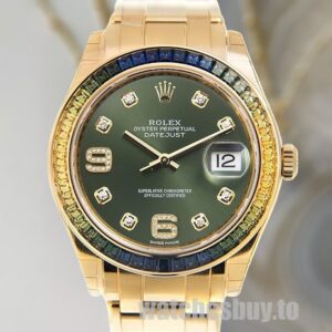 Rolex Pearlmaster 31mm 86348SABLV-42748 Ladies Green Dial