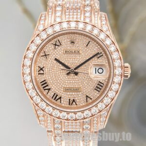 Rolex Pearlmaster 41mm Men's m86405rbr-0001 Rose Gold-tone Diamond Bezel