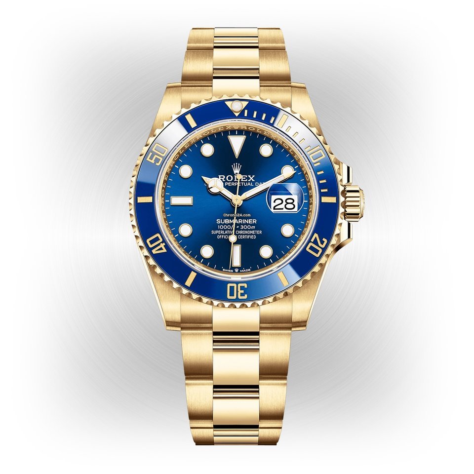 Buy Replica Rolex 116618LB Yellow Gold Submariner Date Blue Dial 40 Ceramic
