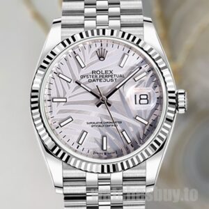 Rolex Datejust 126234 41mm Men's Automatic Silver Palm Motif Dial