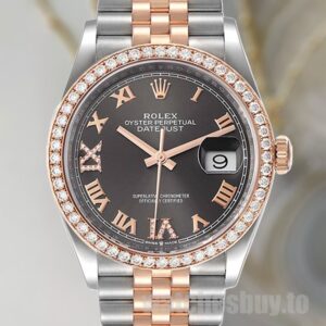 Rolex Datejust m126281rbr-0011 36mm Men's Watch Grey Dial