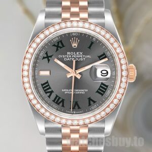 Rolex Datejust Men's 36mm m126281rbr-0017 Automatic Grey Dial