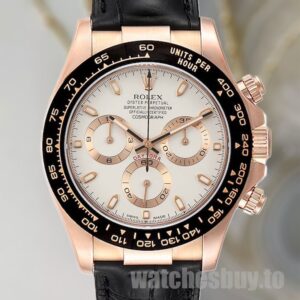 Rolex Daytona 40mm Men's 116515 Watch Leather Strap