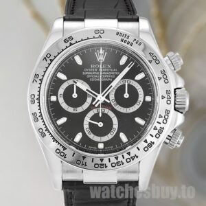 Rolex Daytona 40mm 116519 Men's Leather Strap