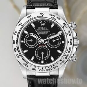 Rolex Daytona 40mm 116519 Men's Leather Strap