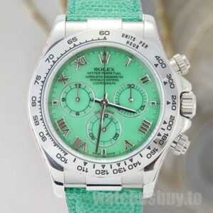 Rolex Daytona 116519-0107 40mm Men's Silver-tone Leather Strap