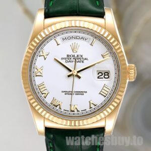 Rolex Day-Date Men's 36mm m118138-0136 Gold-tone Watch