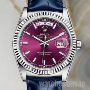 Rolex Day-Date Men's m118139-0060 36mm Watch Silver-tone